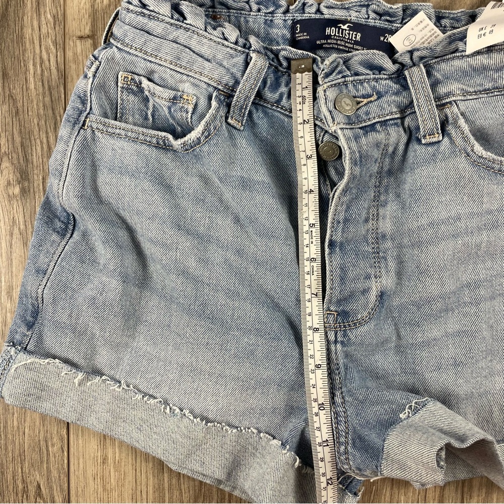 Hollister Ultra High Rise Mom Shorts Vintage Stretch 3" New - Picture 6 of 9